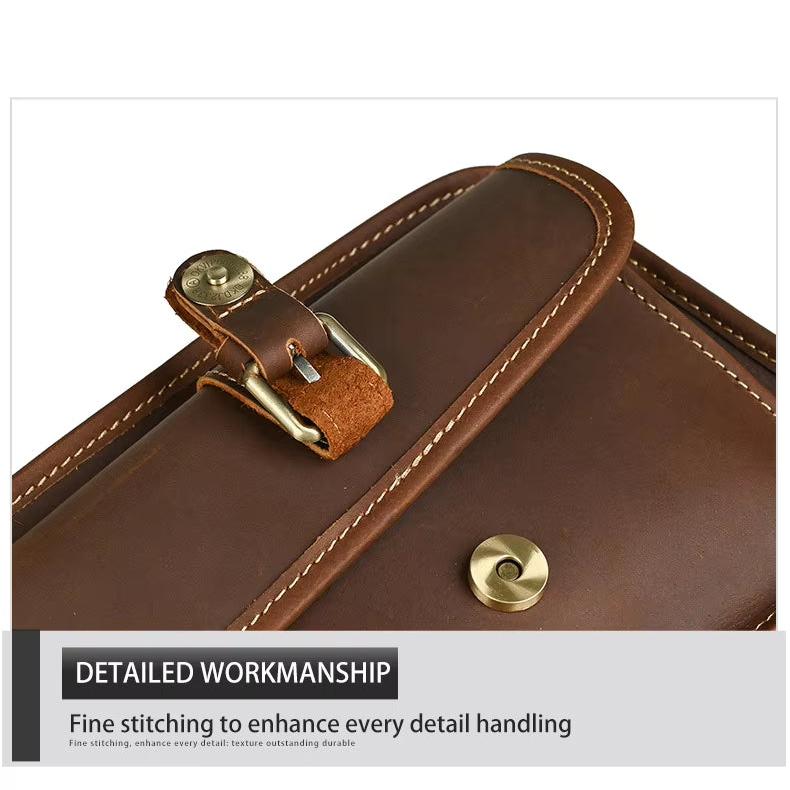 Henry | Retro Leather Small Crossbody Messenger Handbag