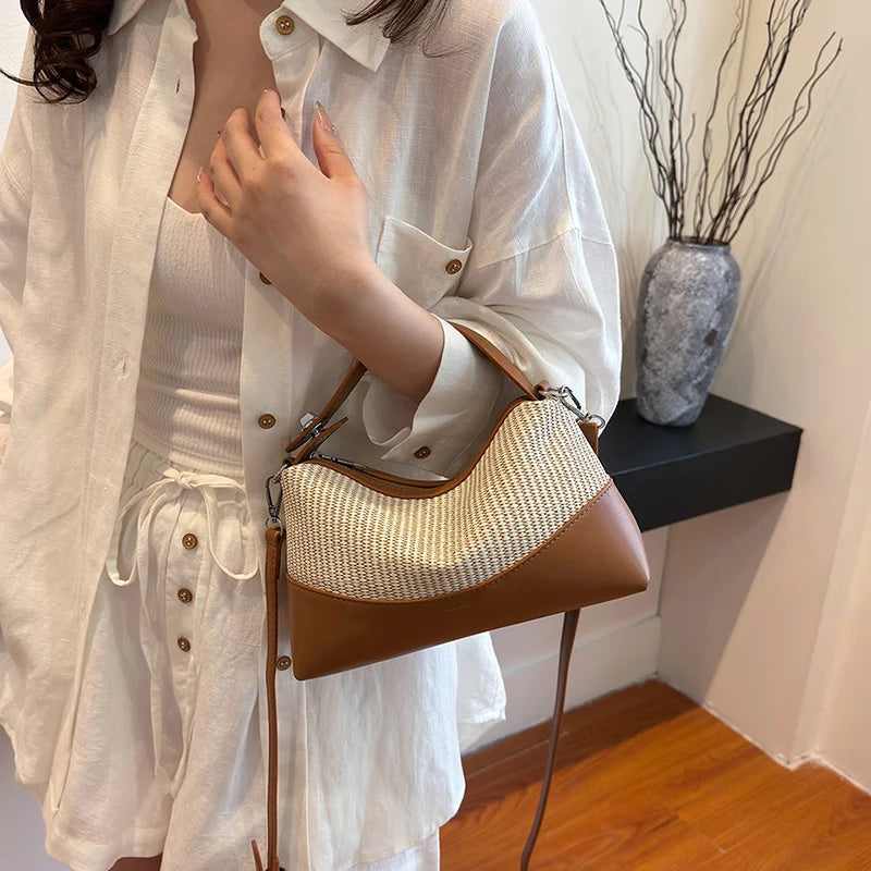 Lina | Women's Casual Straw Crossbody Handbag