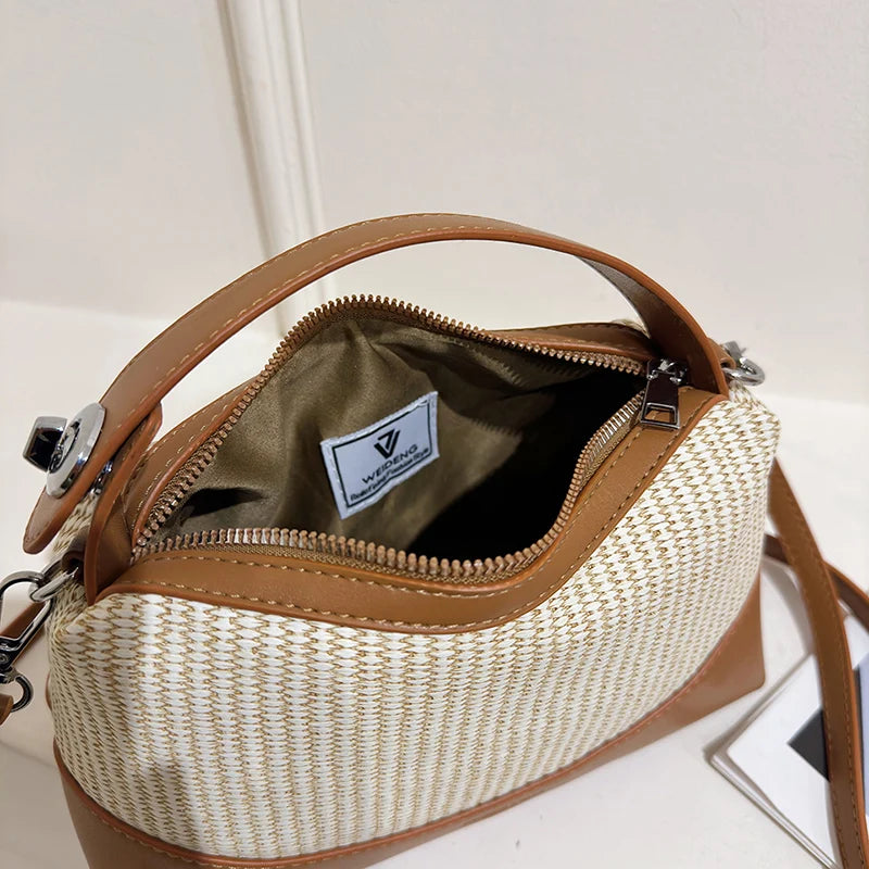 Lina | Women's Casual Straw Crossbody Handbag