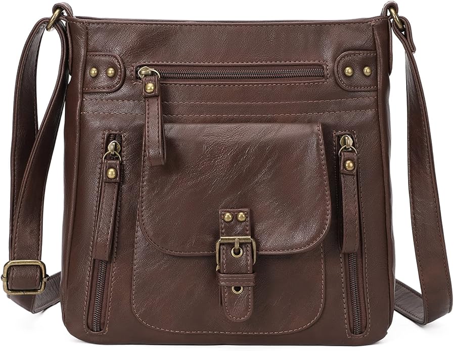 Sienna | Women's Multi-Pocket PU Leather Crossbody Messenger Bag