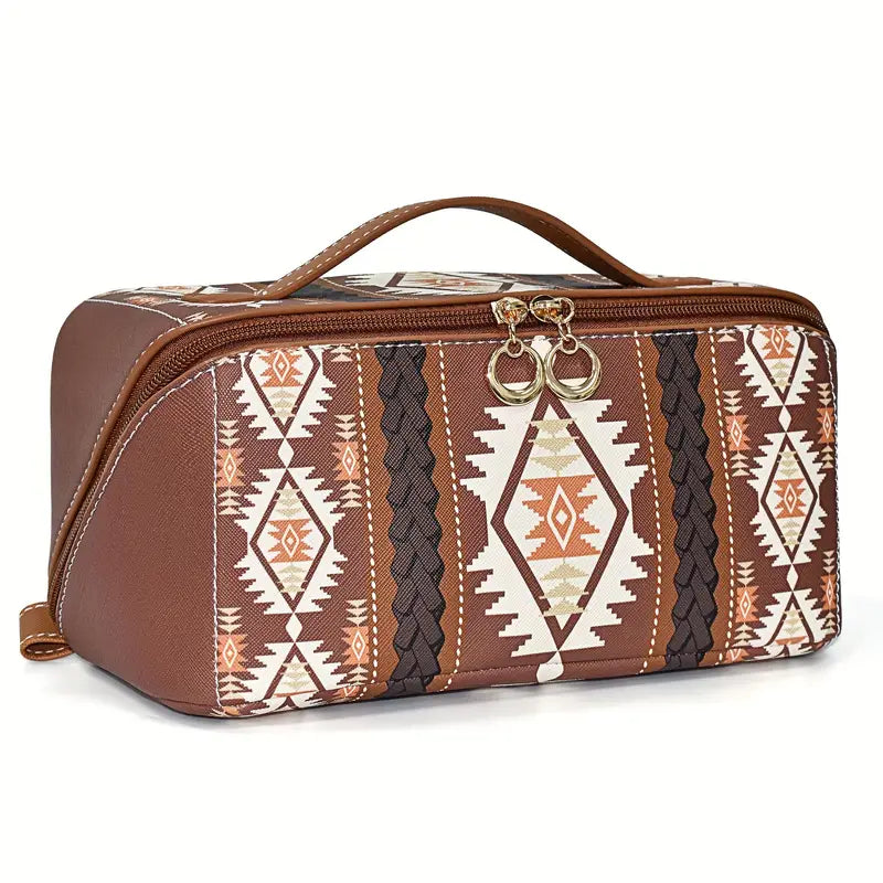 Dakota | Women's Bohemian PU Leather Cosmetic Toiletry Makeup Travel Bag