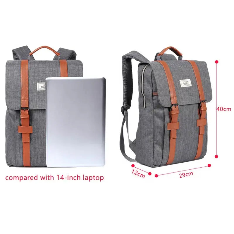 Alex | Vintage Canvas Large Travel Laptop Backpack