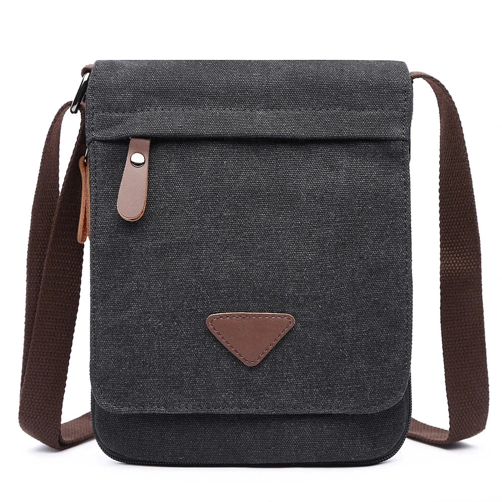 Alex | Retro Canvas Small Crossbody Messenger Sling Bag