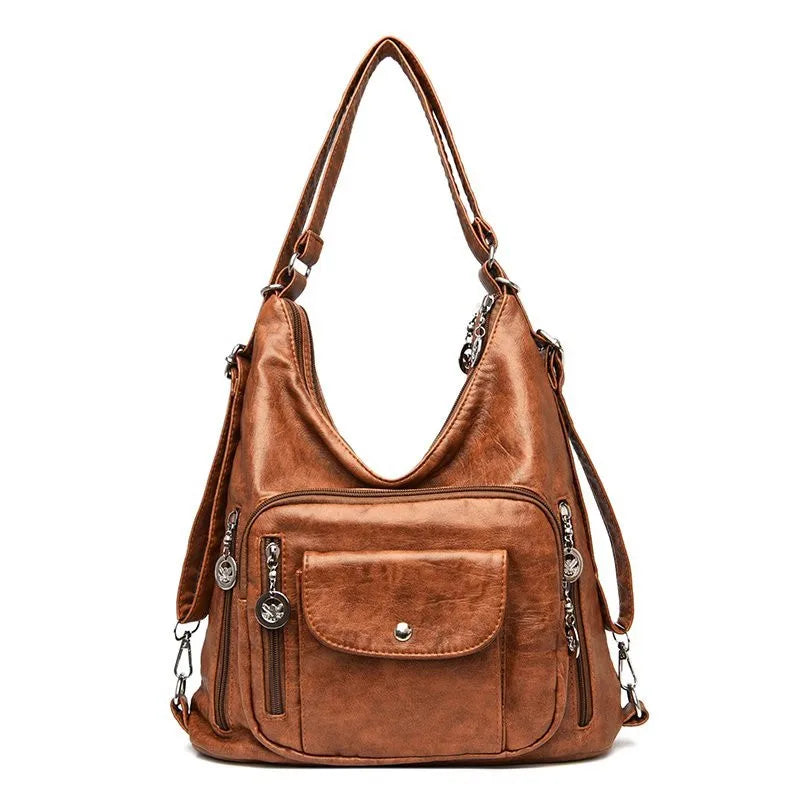 Jessica | Women's Vintage Leather Crossbody Messenger Hobo Handbag