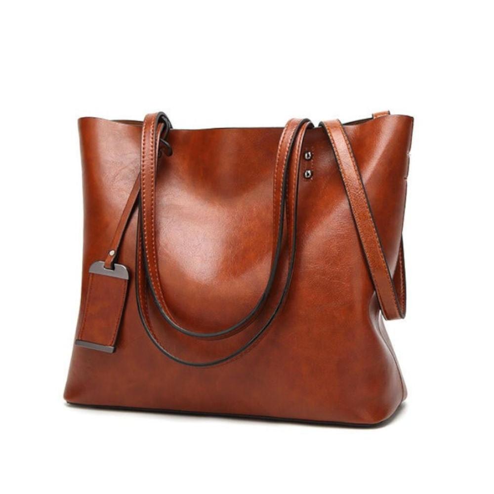 Olivia | Vintage Oil Leather Crossbody Bag