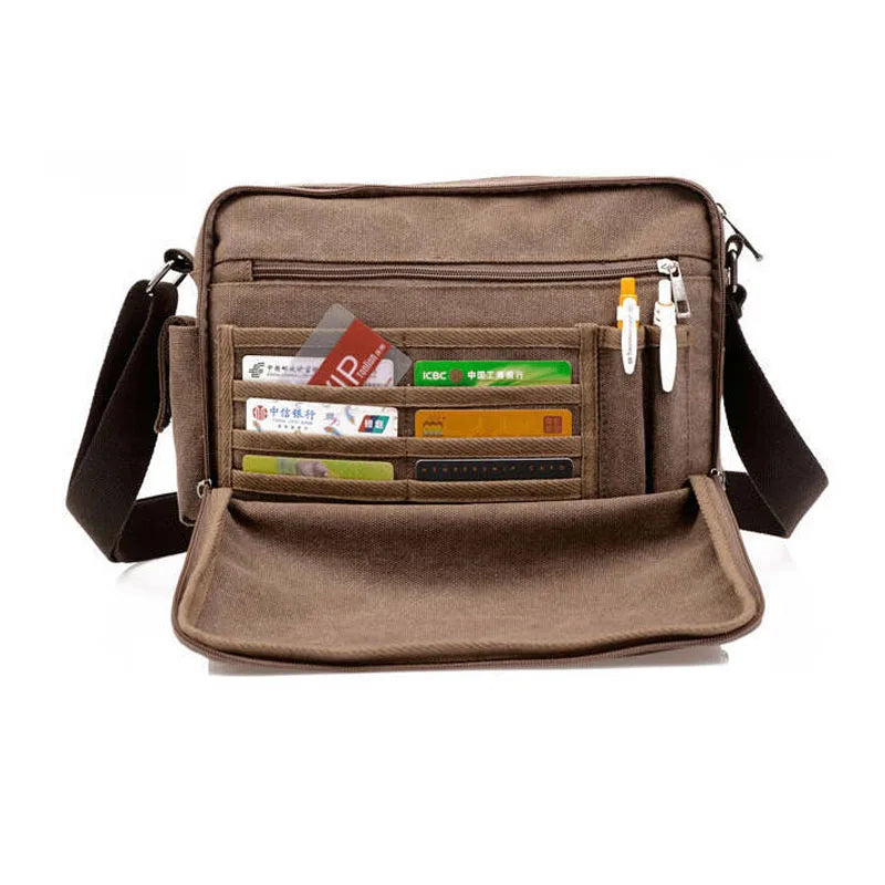 Liam | Men's Canvas Crossbody Messenger Travel Bag