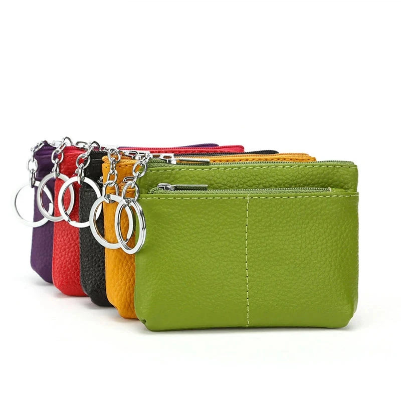 Olivia | Compact Genuine Leather Travel Pouch Wallet with Key Holder