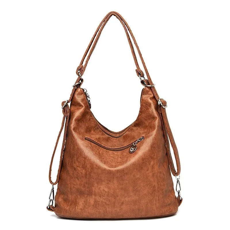 Jessica | Women's Vintage Leather Crossbody Messenger Hobo Handbag