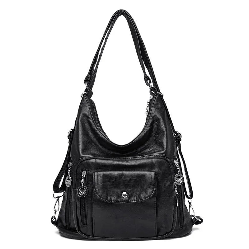 Jessica | Women's Vintage Leather Crossbody Messenger Hobo Handbag