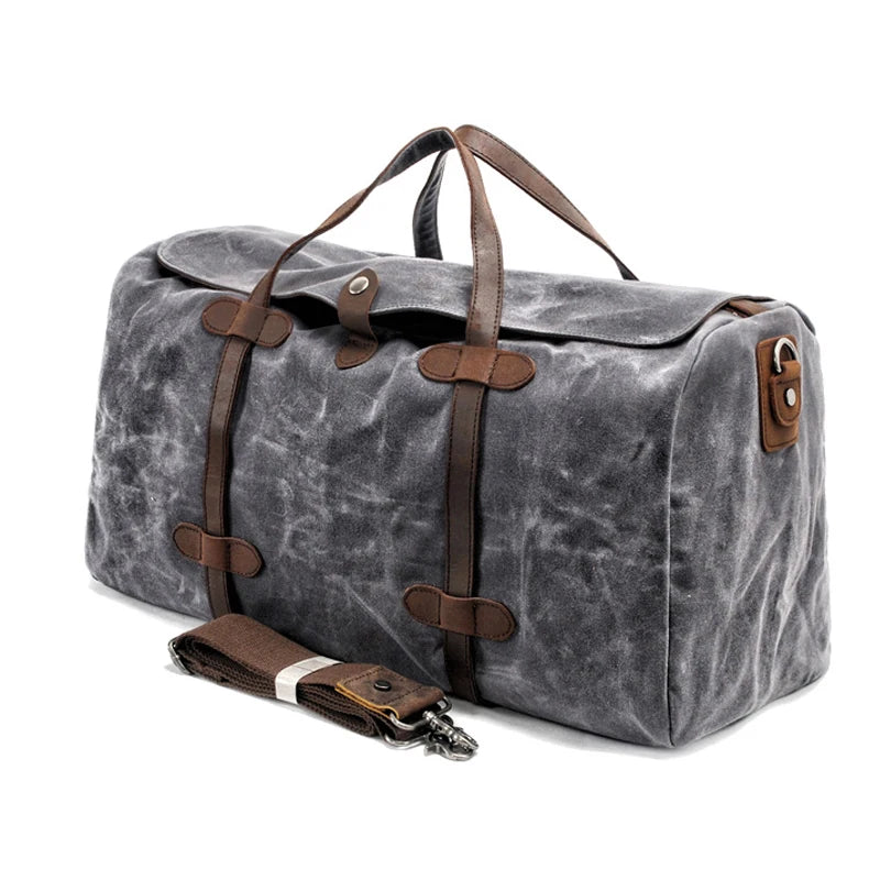 Henry | Waxed Waterproof Canvas Large Travel Garment Sports Duffle Bag