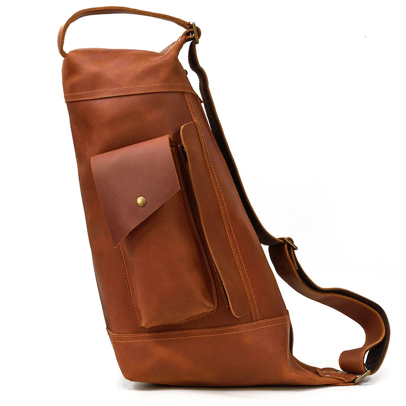 Liam | Retro Crazy Horse Leather Crossbody Sling Travel Bag