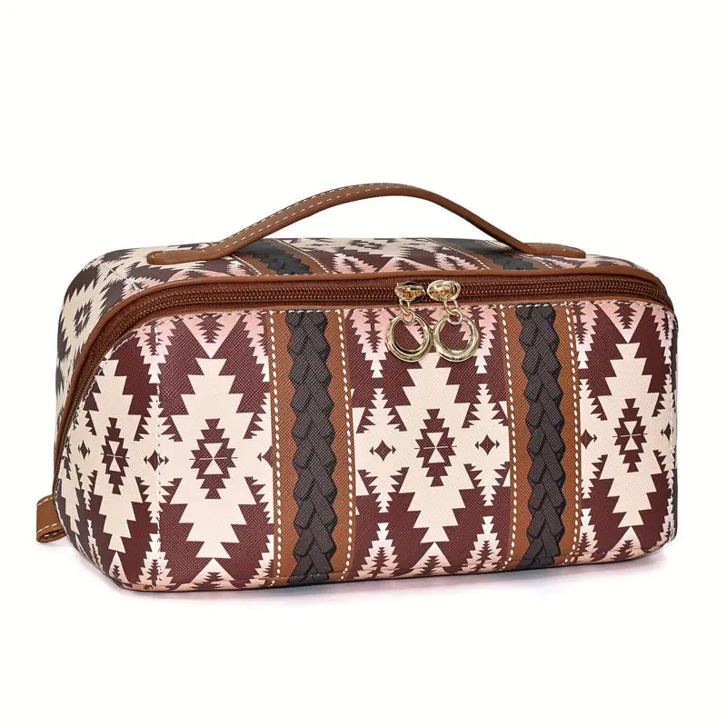 Dakota | Women's Bohemian PU Leather Cosmetic Toiletry Makeup Travel Bag