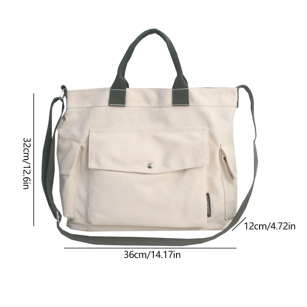 Sophia | Simple Canvas Crossbody Messenger Sling Bag