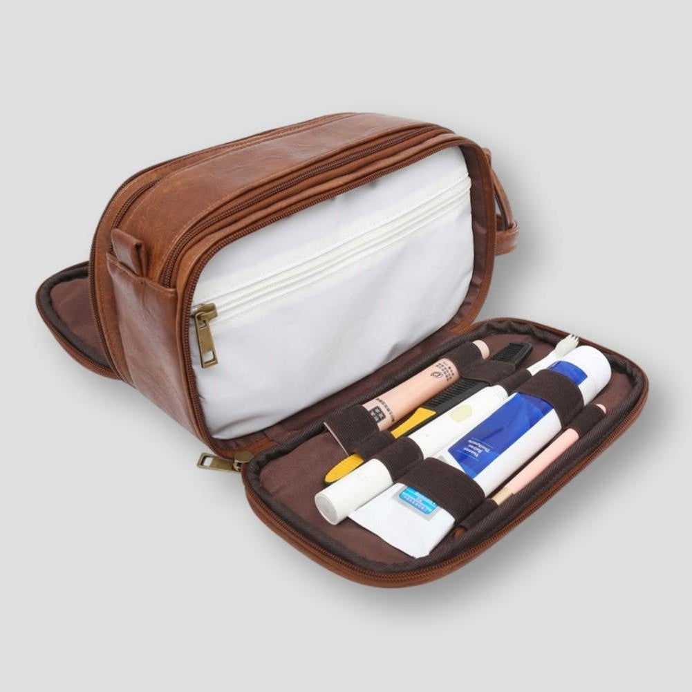 Royal Leather Travel Toiletry Bag