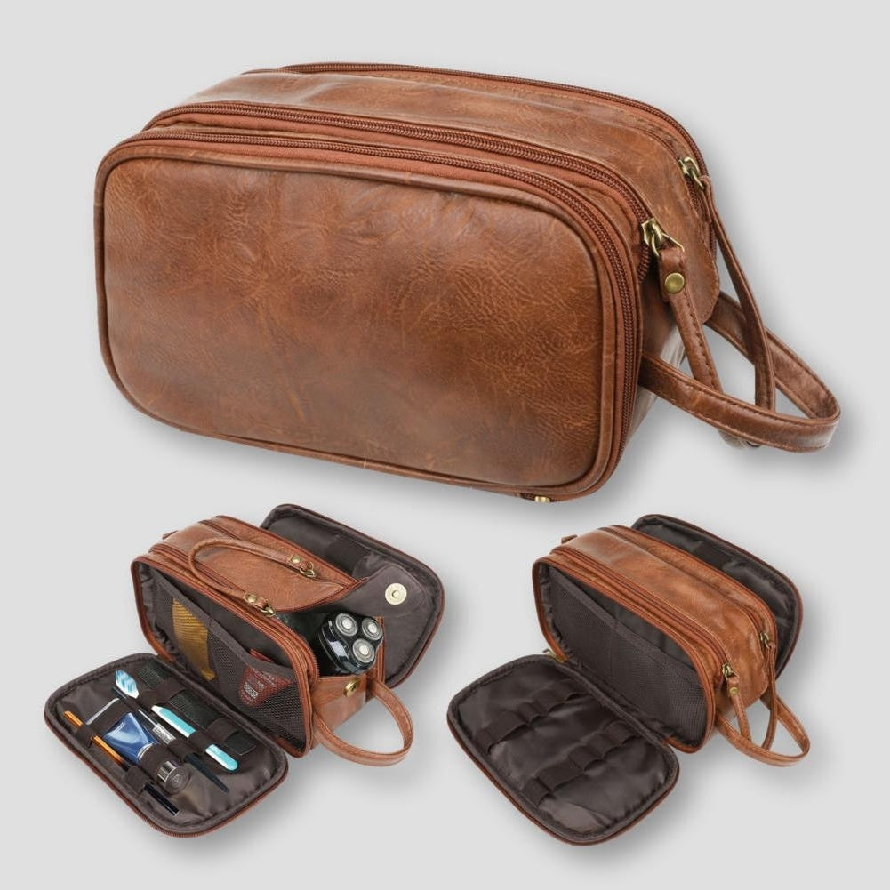 Royal Leather Travel Toiletry Bag