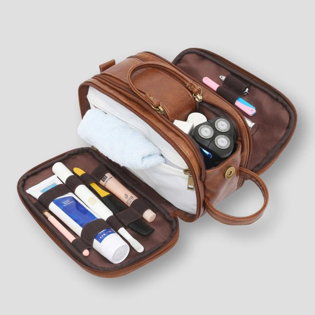 Royal Leather Travel Toiletry Bag