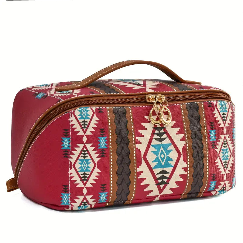 Dakota | Women's Bohemian PU Leather Cosmetic Toiletry Makeup Travel Bag