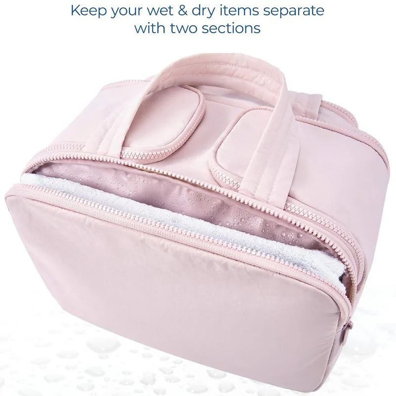 Victoria | Large Waterproof Nylon Cosmetic Makeup Bag