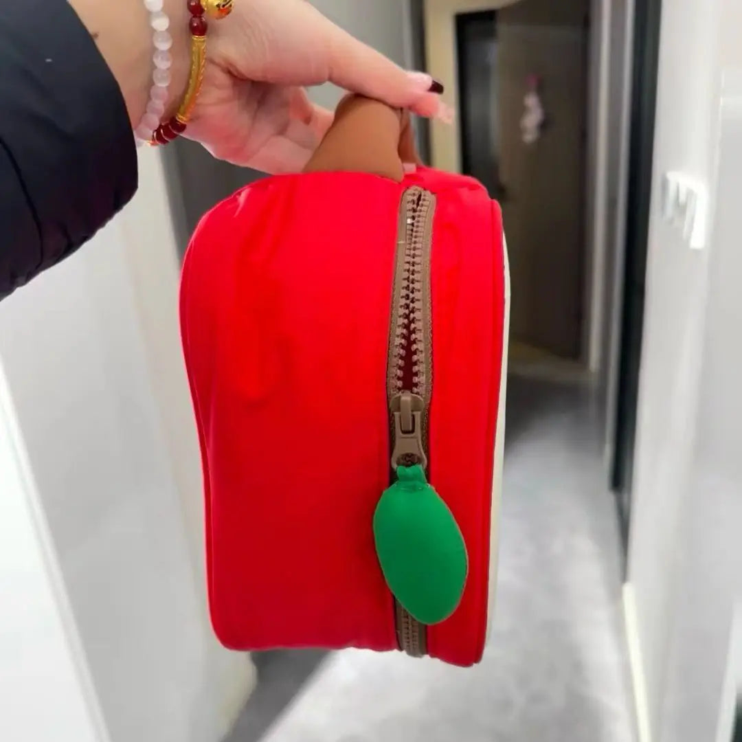 Jade | Apple Fruit-Shaped Cosmetic Makeup Toiletry Travel Bag