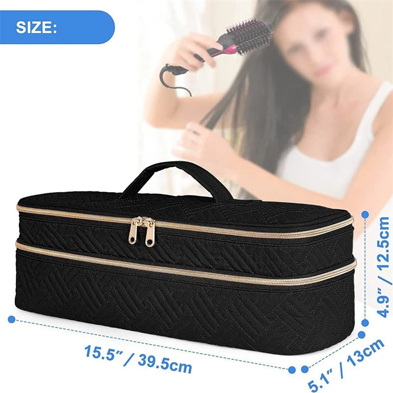 Shark | Double-Layer Hair Tool Cosmetic Makeup Organizer Bag