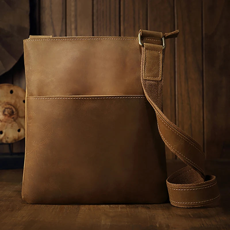 Liam | Vintage Leather Crossbody Sling Travel Bag