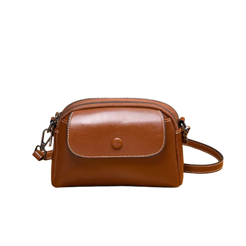 Emma | Simple Leather Crossbody Sling Bag