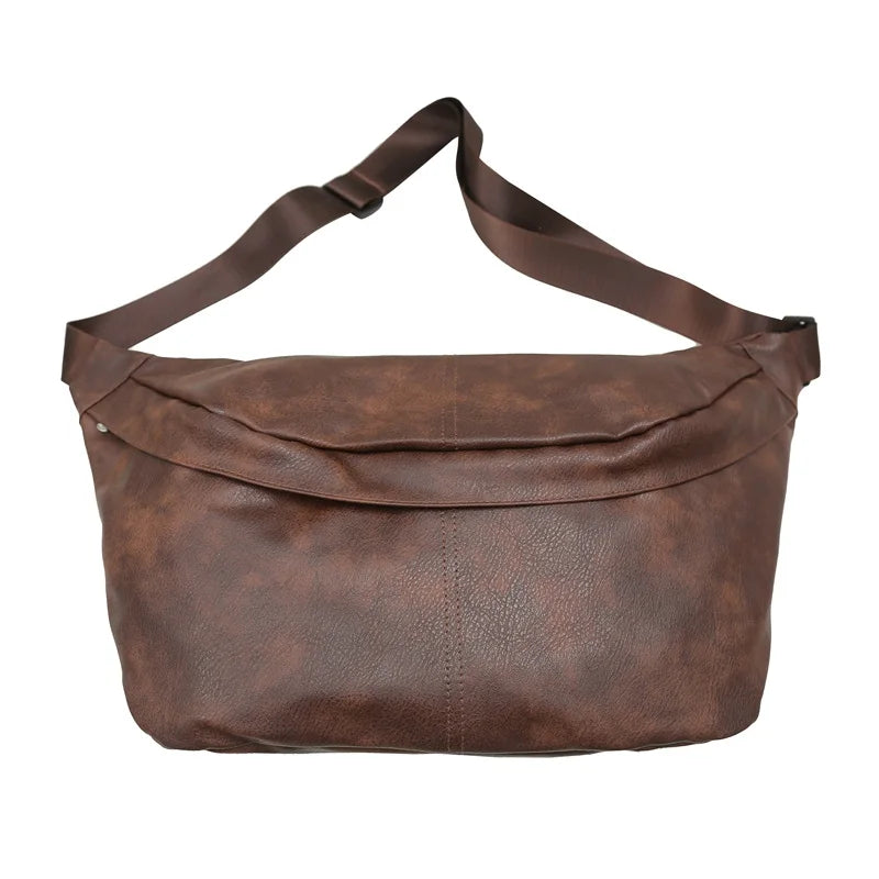 Mason | Retro Leather Large Crossbody Chest Travel Bag