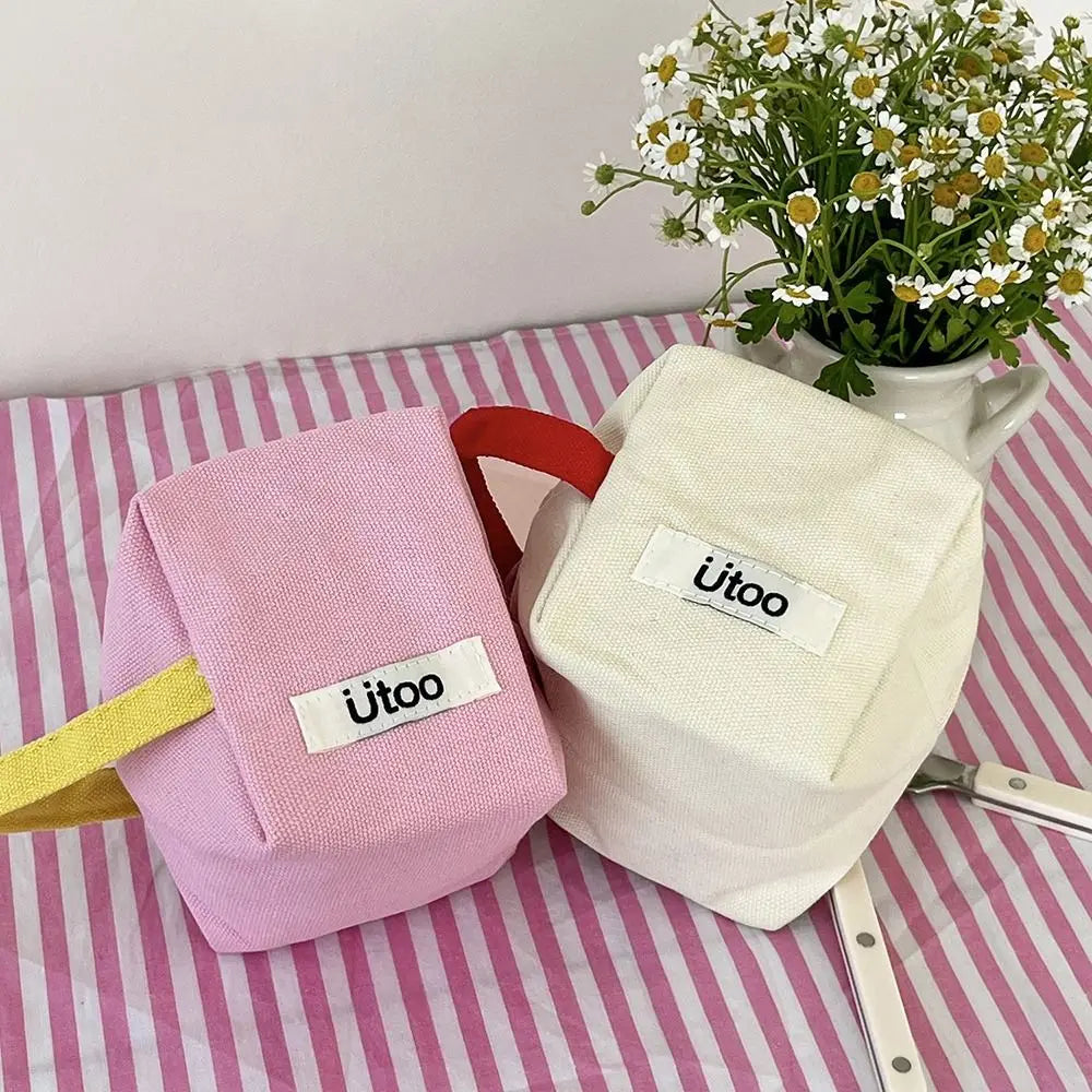 Lucy | Compact Canvas Cosmetic Makeup Toiletry Bag