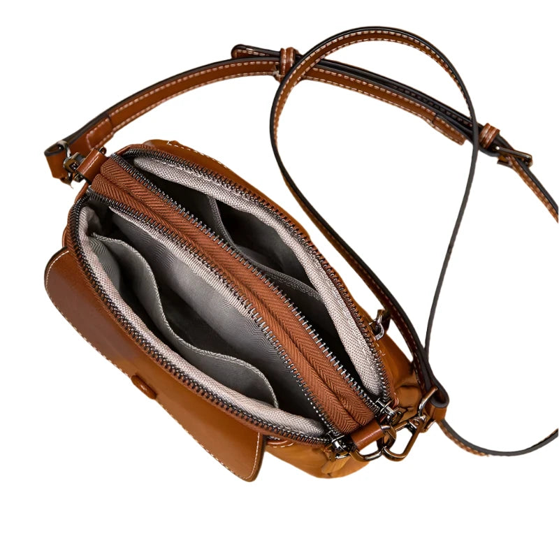 Emma | Simple Leather Crossbody Sling Bag