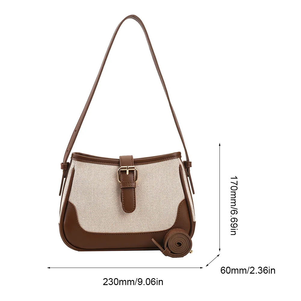 Clara | Women's Leather Colour-Block Crossbody Handbag