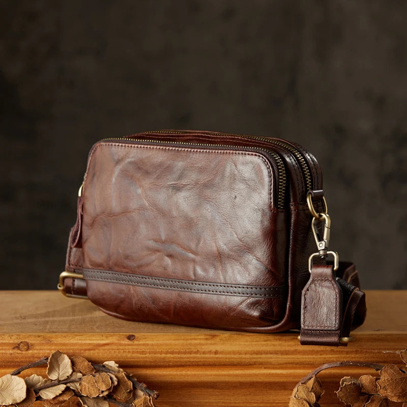 Noah | Retro Genuine Leather Crossbody Sling Bag