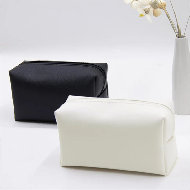 Mia | Compact Waterproof Leather Cosmetic Makeup Pouch Bag