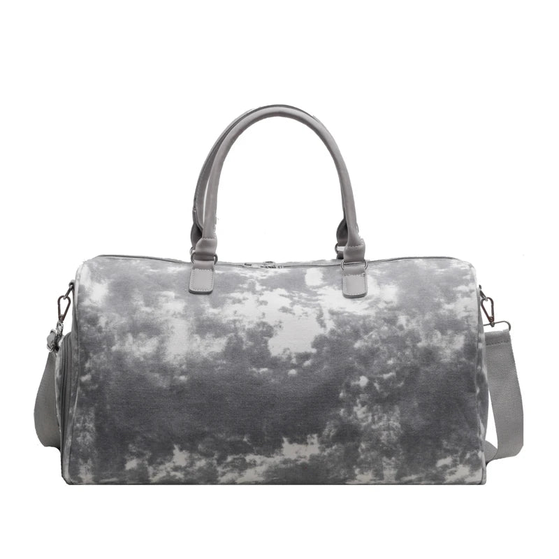 Bailey | Tie-Dye Polyester Travel Sports Garment Duffle Bag with Shoe Compartment