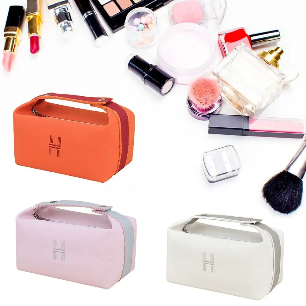 Luna | Portable Canvas Multi-Compartments Cosmetic Makeup Toiletry Bag