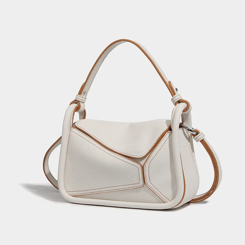 Leah | Geometric PU Leather Crossbody Sling Handbag