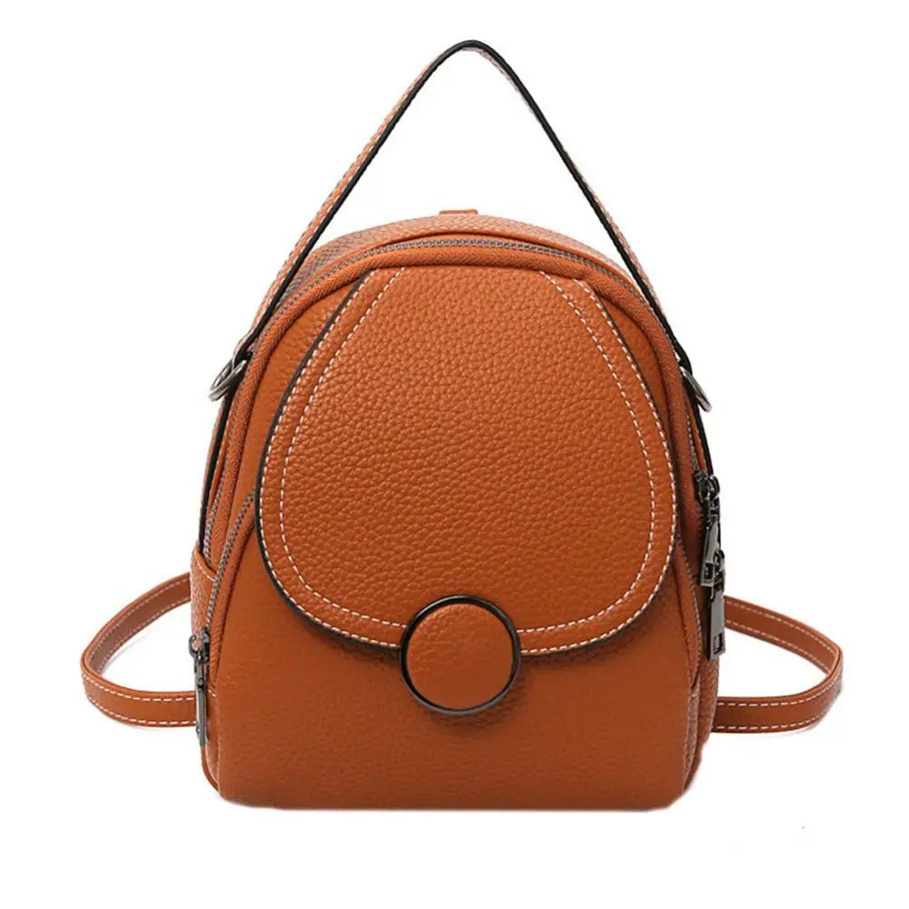 Ava | Mini Flap Leather Crossbody Sling Handbag Backpack with Top Handle