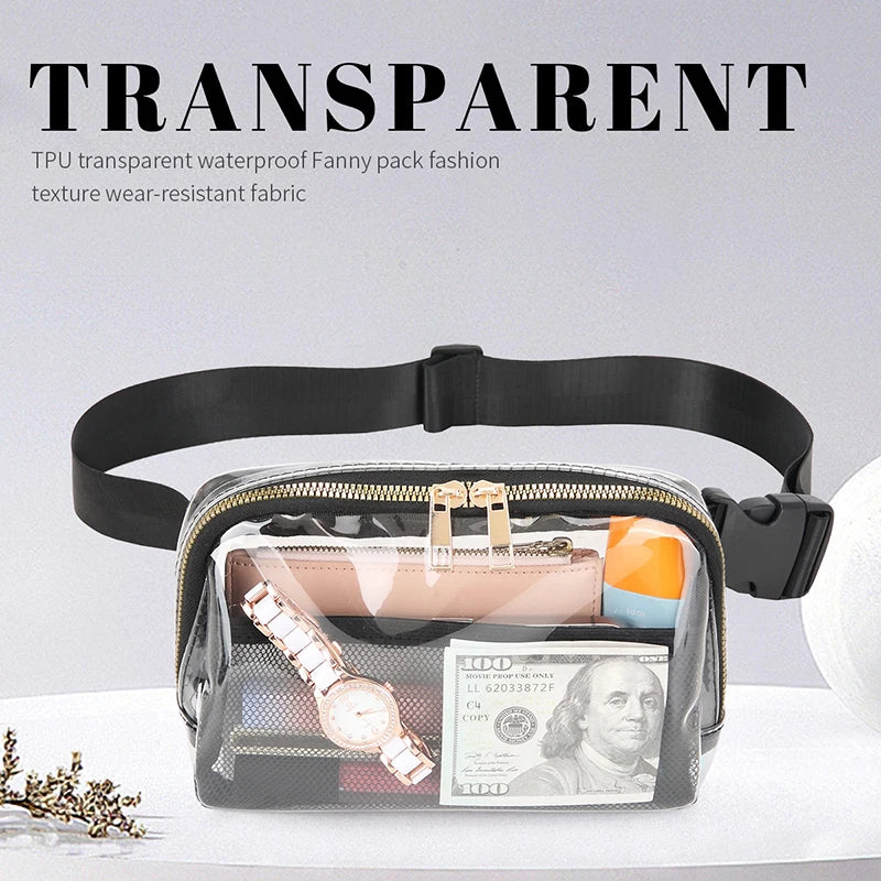 Melanie | Transparent Waterproof Crossbody Waist Bum Bag