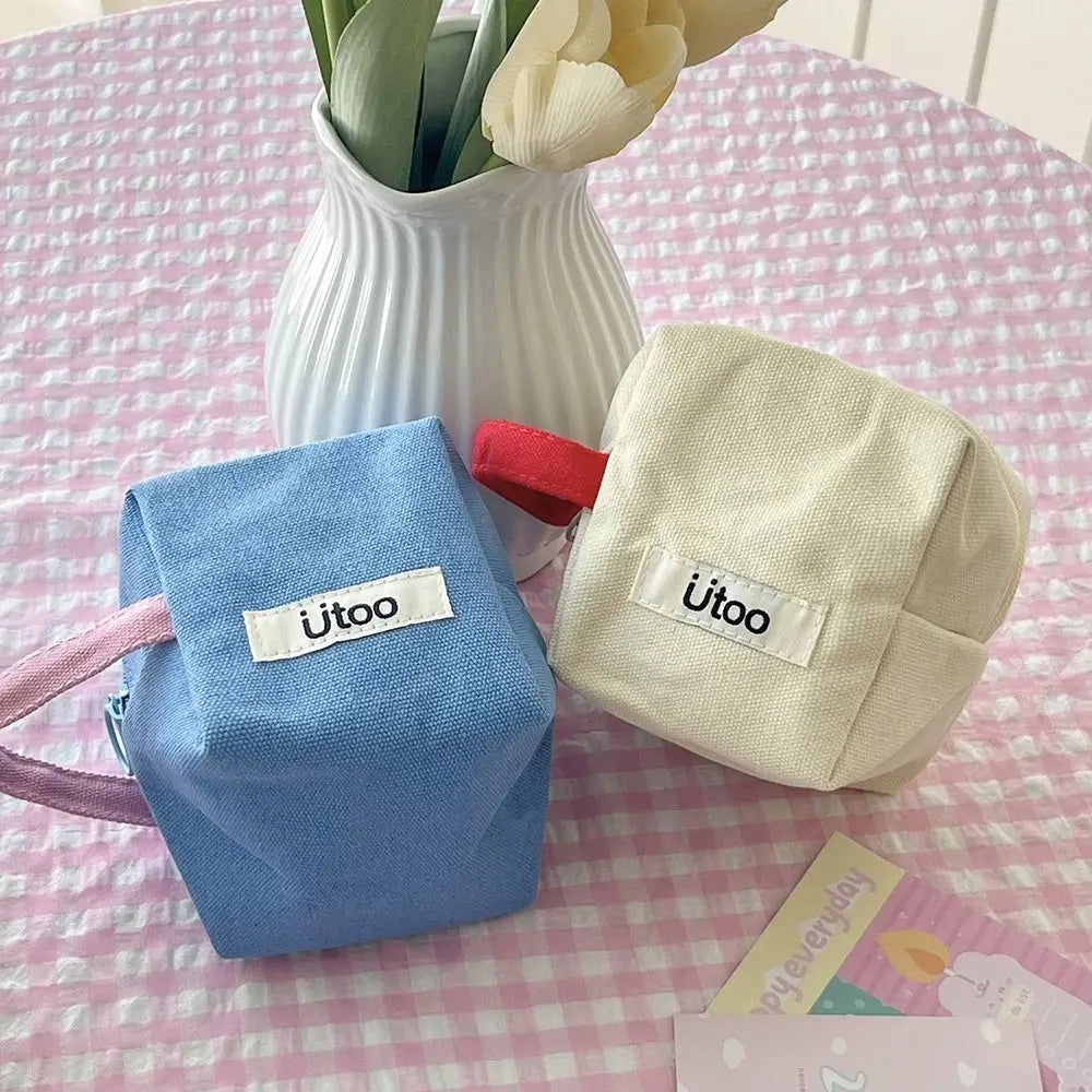 Lucy | Compact Canvas Cosmetic Makeup Toiletry Bag