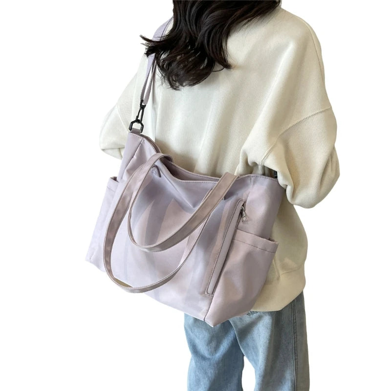 Claire | Casual Canvas Messenger Crossbody Tote Bag