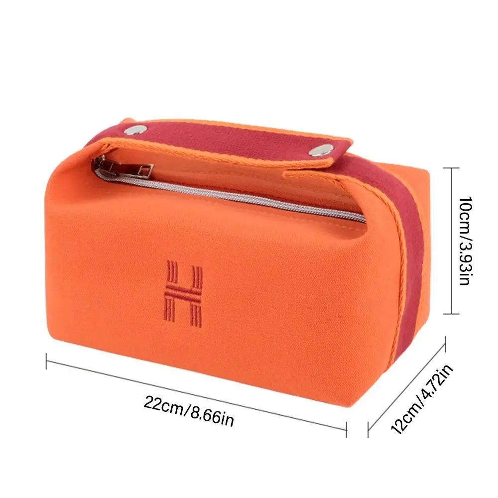 Luna | Portable Canvas Multi-Compartments Cosmetic Makeup Toiletry Bag