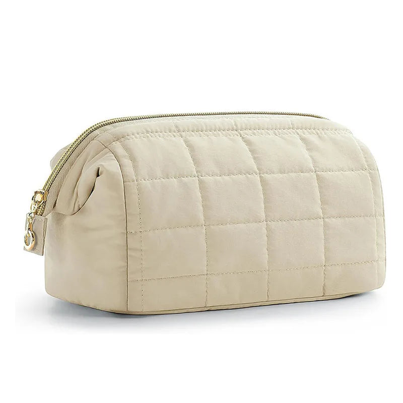 Marie | Soft Quilted Travel Cosmetic Makeup Toiletry Bag