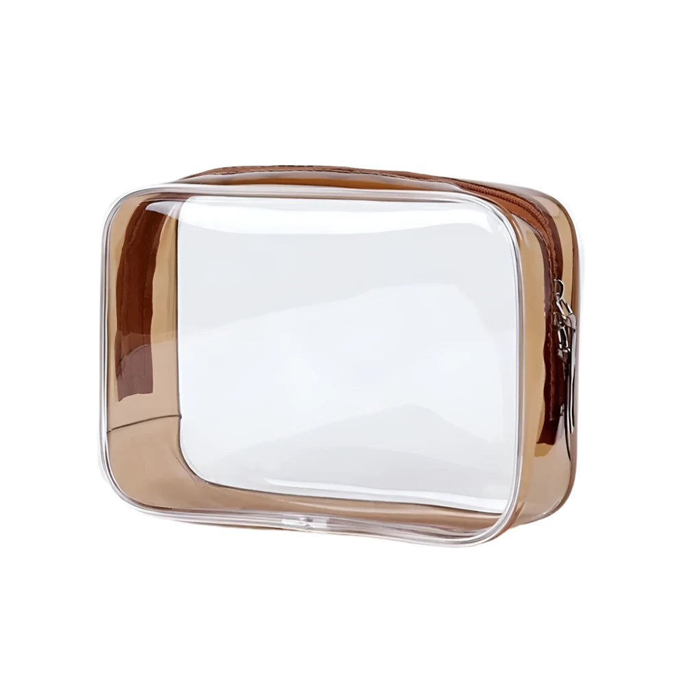 Sam | Clear Plastic Zippered Toiletry Makeup Cosmetic Carry Pouch Bag