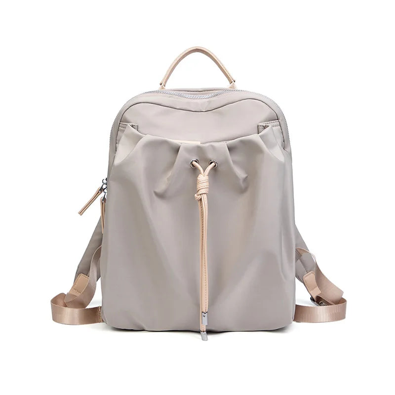 Chloe | Fashion Daypack with Pleated Drawstring Travel Laptop Backpack