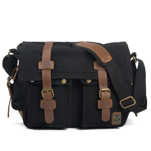 Logan | Rugged Canvas Men's Crossbody Messenger Bag