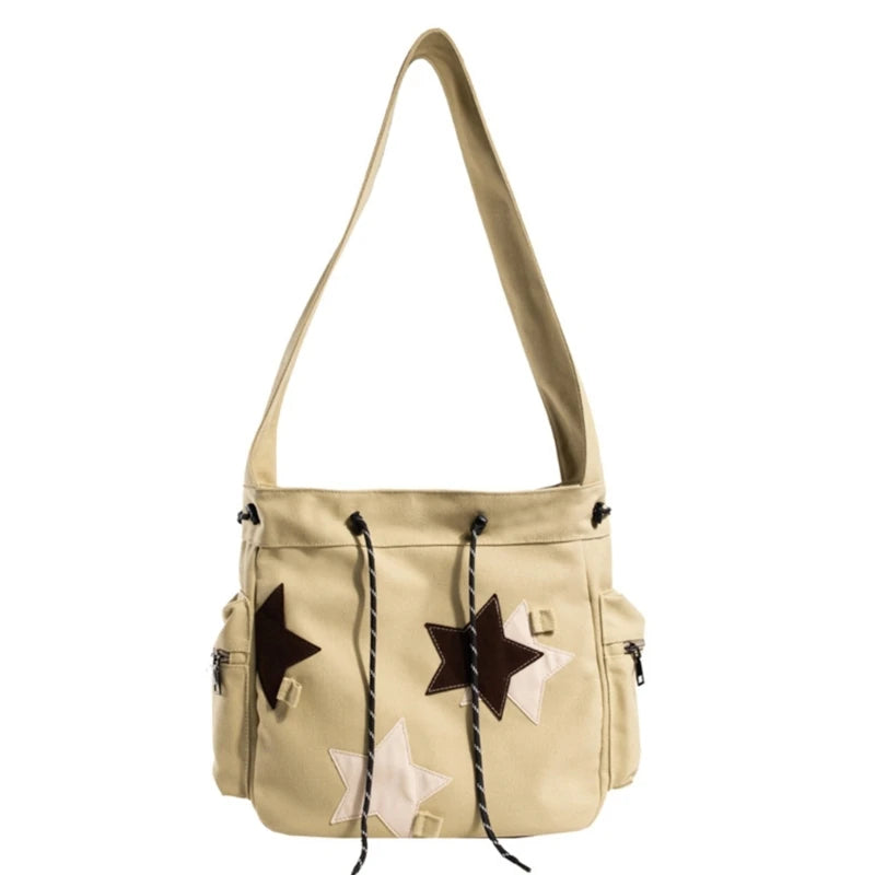 Luna | Y2K Star Canvas Crossbody Messenger Bag