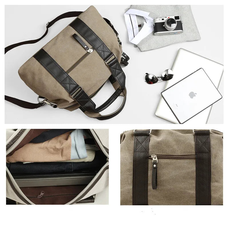 Jack | Retro Canvas Weekender Travel Garment Duffle Bag