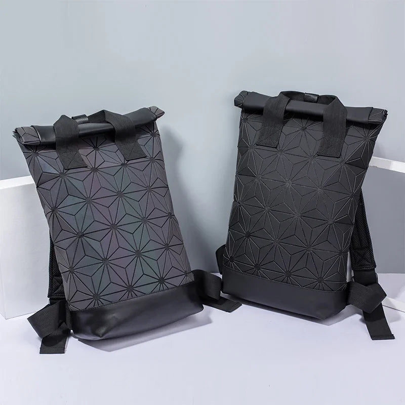 Sophie | Luminous Geometric Large Travel Hiking Laptop Backpack