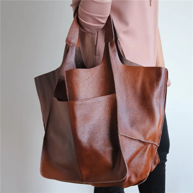 Emma | Women's Large Vegan Leather Tote Shoulder Bag