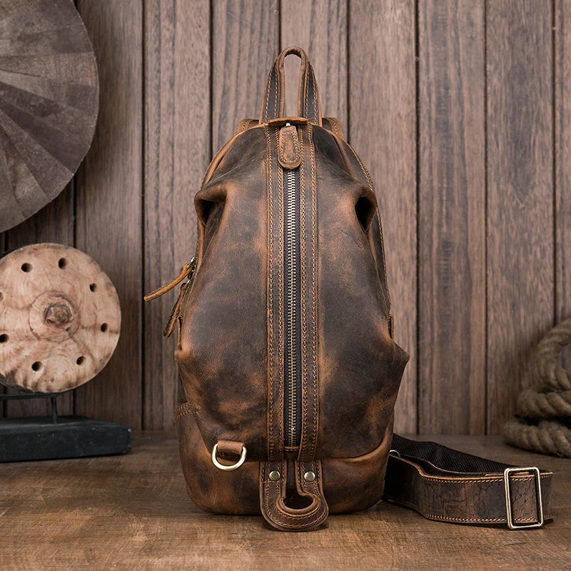 Ethan | Retro Leather Travel Crossbody Sling Bag