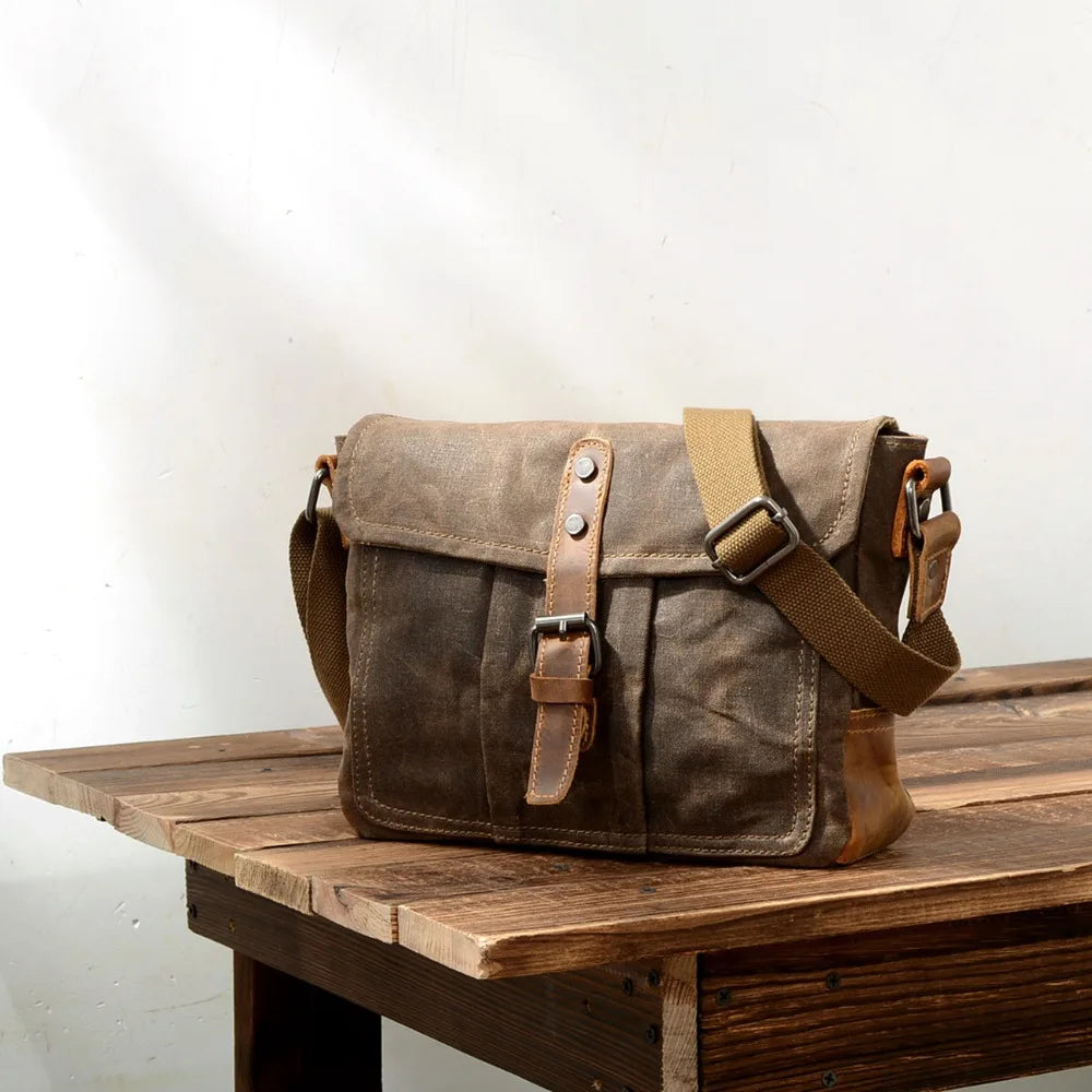 James | Vintage Waterproof Canvas Crossbody Messenger Bag